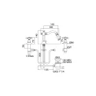 Vintage 3-Loch-Bidethahn aus Vintage-Messing, hergestellt in Italien – Ursula Viadurini