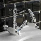 Klassischer Einloch-Bidethahn mit handgefertigten Messinghebeln – Noriana Viadurini