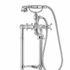 Klassischer Wasserhahn für Badewanne auf Messingsäulen Made in Italy - Enriko Viadurini