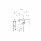 Made in Italy Design Einplatten-Wandmischer - Neno Viadurini