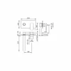 Design Wandmischerhahn, Einzelplatte Made in Italy - Sika Viadurini