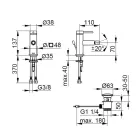 Einhebel-Bidet-Mischbatterie aus Messing, rundes Design - Antilio Viadurini