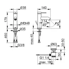Einhebel-Waschtischmischer Messing Rundes Design - Antilio Viadurini