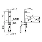 Einhebel-Waschtischmischer Messing Rundes Design - Antilio Viadurini