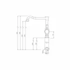 High Barrel Design Waschtischmischer Hergestellt in Italien - Neno Viadurini