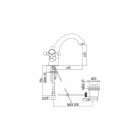 Einlochiger Messing-Waschtischarmatur mit Made in Italy-Ablauf - Lisca Viadurini