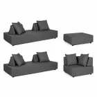 Modernes Design Outdoor Corner Lounge aus Homemotion Stoff - Benito Viadurini