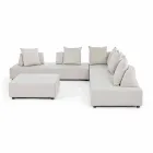 Modernes Design Outdoor Corner Lounge aus Homemotion Stoff - Benito Viadurini
