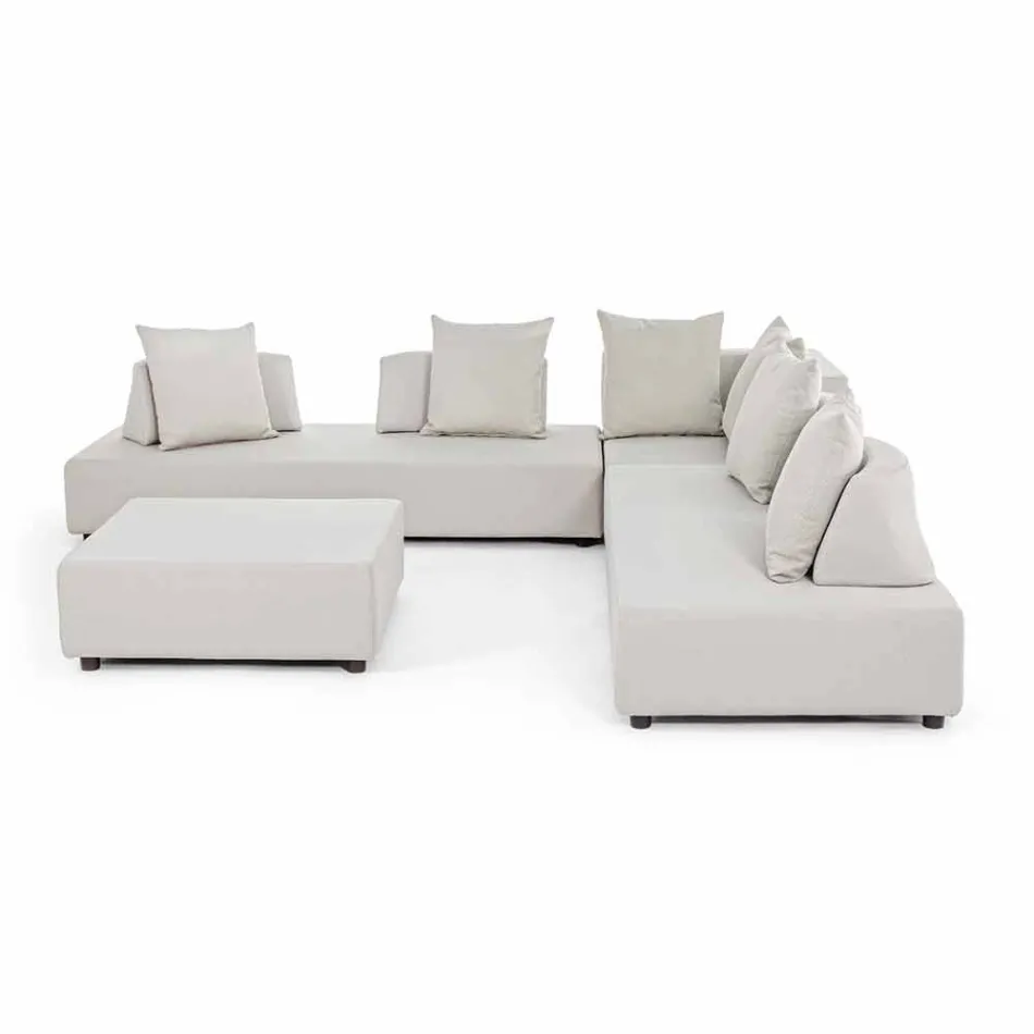 Modernes Design Outdoor Corner Lounge aus Homemotion Stoff - Benito Viadurini