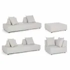 Modernes Design Outdoor Corner Lounge aus Homemotion Stoff - Benito Viadurini