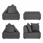 Modernes Design Outdoor Corner Lounge aus Homemotion Stoff - Benito Viadurini