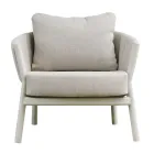 Wohnzimmer, bestehend aus 2 Sesseln, 1 Sofa und 2 Couchtischen aus Aluminium - Fusion Viadurini