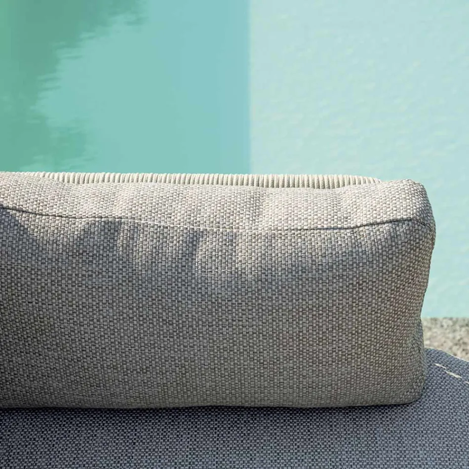 Wohnzimmer, bestehend aus 2 Sesseln, 1 Sofa und Couchtisch aus Aluminium - Symphony Viadurini