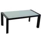 Wohnzimmer, bestehend aus Sofa, Couchtisch und Sesseln mit Fußstütze - Anschlagtafel Viadurini