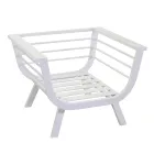 Wohnzimmer im Freien, bestehend aus 1 3-Sitzer-Sofa, 2 Sesseln und 1 Couchtisch - Righello Viadurini