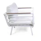 Wohnzimmer im Freien, bestehend aus 2 Sesseln und 1 Aluminiumtisch - Righello Viadurini