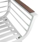 Wohnzimmer im Freien, bestehend aus 2 Sesseln und 1 Aluminiumtisch - Righello Viadurini