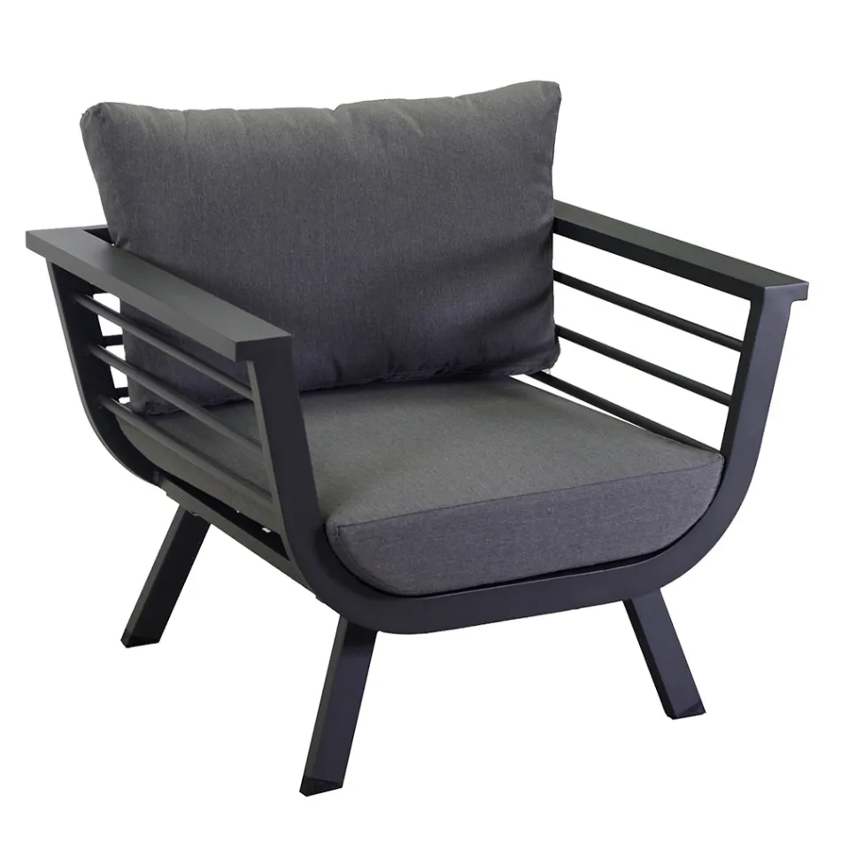 Outdoor-Wohnzimmer bestehend aus 2 Sesseln und 1 Couchtisch - Righello Viadurini