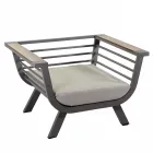 Outdoor-Wohnzimmer bestehend aus 2 Sesseln und 1 Couchtisch - Righello Viadurini