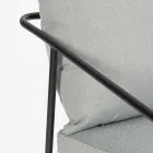 Wohnzimmer im Freien mit 1 Sofa, 2 Sesseln und 2 Stahltischen - Prefer Viadurini