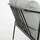 Wohnzimmer im Freien mit 1 Sofa, 2 Sesseln und 2 Stahltischen - Prefer Viadurini