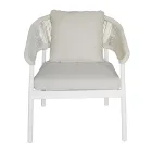 Outdoor-Wohnzimmer mit Kissen und abgerundeten Armlehnen - Zenith Viadurini