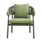 Outdoor-Wohnzimmer mit Kissen und abgerundeten Armlehnen - Zenith Viadurini