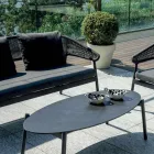 Outdoor-Wohnzimmer mit Kissen und abgerundeten Armlehnen - Zenith Viadurini