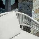 Outdoor-Wohnzimmer mit abgerundeten Kissen und Armlehnen - Zenith Viadurini