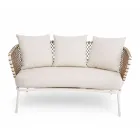 Outdoor Lounge mit Aluminiumrahmen und Seilrückenlehne - Skyline Viadurini