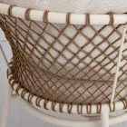 Outdoor Lounge mit Aluminiumrahmen und Seilrückenlehne - Skyline Viadurini