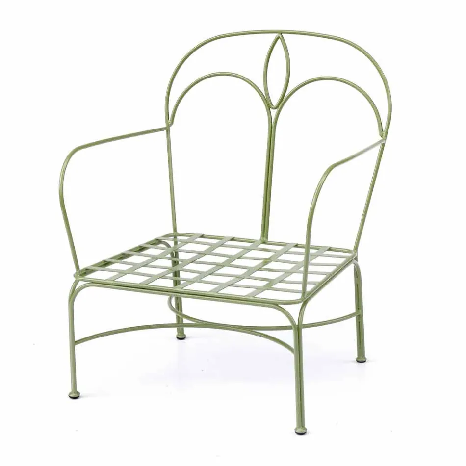 Outdoor-Lounge mit handgefertigter Eisenstruktur Made in Italy - Melinda Viadurini