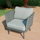 Outdoor-Wohnzimmer mit Aluminium-Couchtisch in verschiedenen Farben - Harmony Viadurini