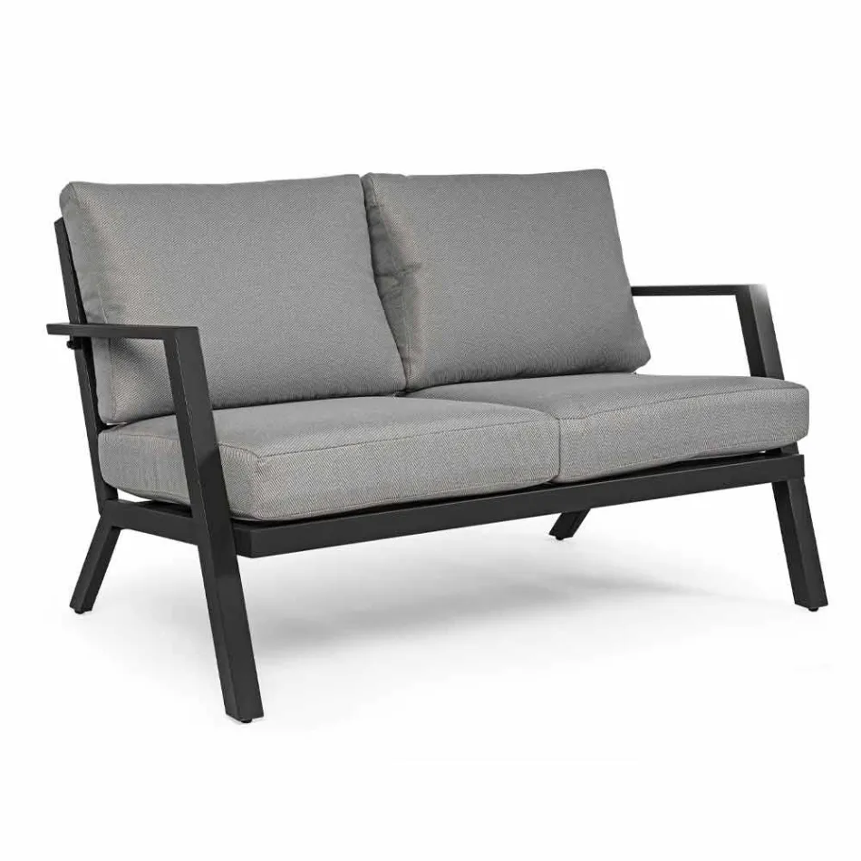 Outdoor Lounge aus Aluminium mit Kissen aus Stoff - Armonia Viadurini