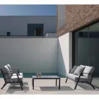 Outdoor Lounge aus Aluminium mit Kissen aus Stoff - Armonia Viadurini