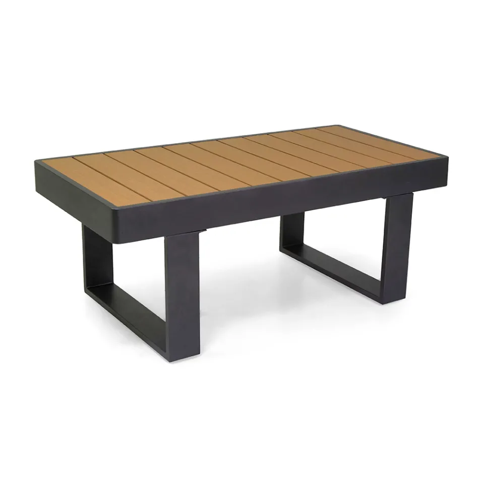 Outdoor Lounge aus Aluminium und Polywood Armlehnen - City Viadurini