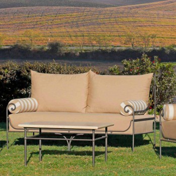 Artisan Garden Lounge mit Eisenstruktur Made in Italy - Lisotto