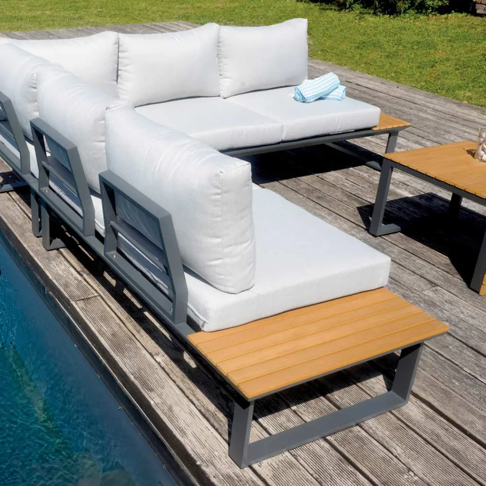 Gartenlounge bestehend aus 2 Sofas und Mitteltisch - Pippo Viadurini