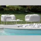 Gartenlounge mit 1 Sofa und 2 Sesseln Made in Italy - Planter Viadurini