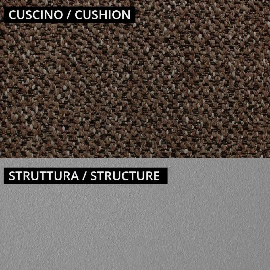 Gartenlounge mit 1 Sofa und 2 Sesseln Made in Italy - Planter Viadurini