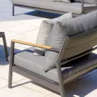 Gartenlounge mit 2 Sesseln, 1 Sofa und 1 Aluminiumtisch - Minni Viadurini