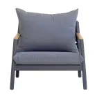 Gartenlounge mit 2 Sesseln, 1 Sofa und 1 Aluminiumtisch - Minni Viadurini