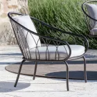 Gartenlounge mit 2 Sesseln und 1 2-Sitzer-Sofa Made in Italy - Fontana Viadurini