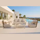 Gartenlounge mit Sofa, 2 Sesseln und Couchtisch - Montorio Viadurini