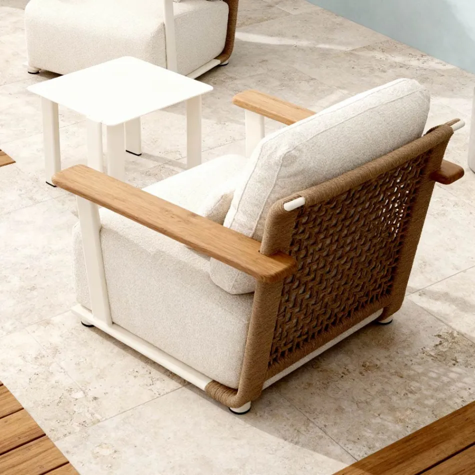 Gartenlounge mit Sofa, 2 Sesseln und Couchtisch - Montorio Viadurini