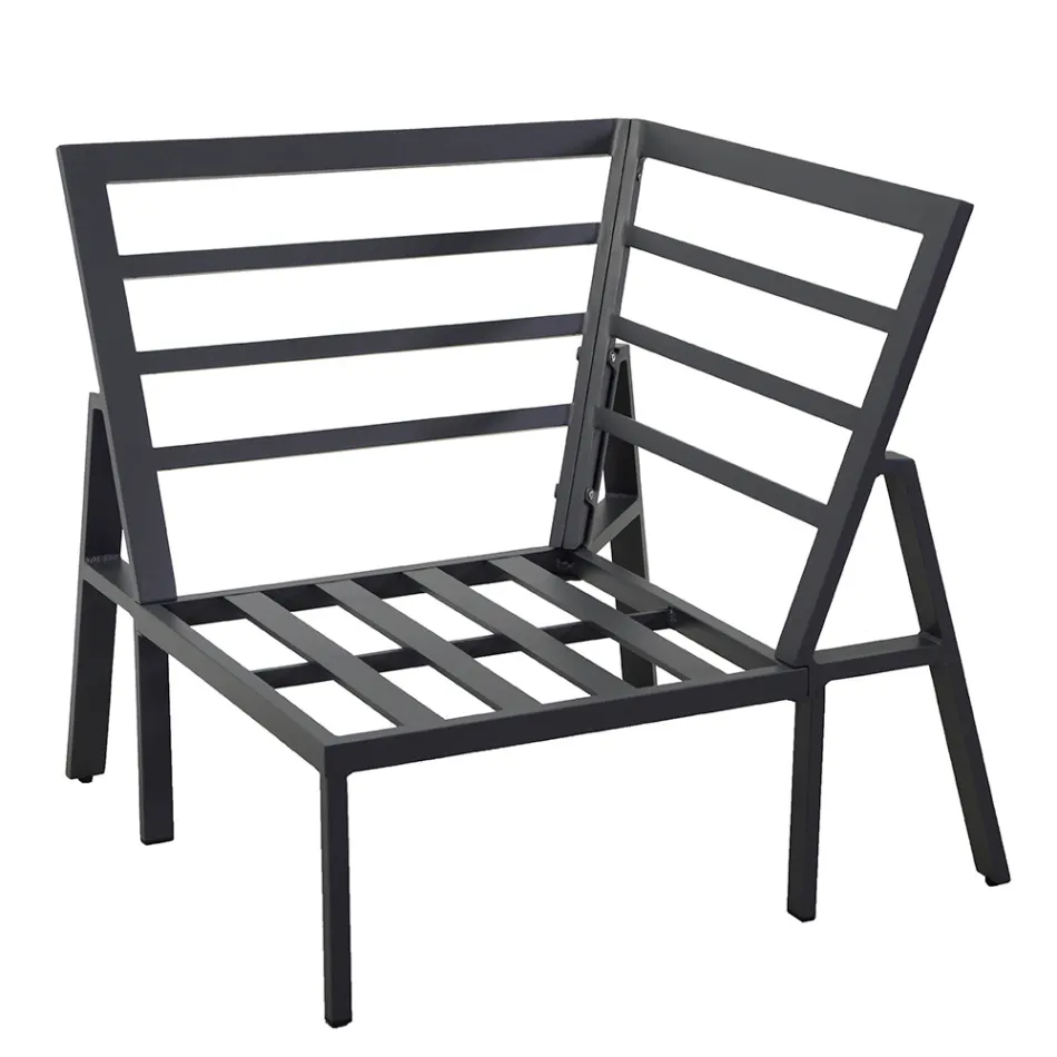 Gartenlounge mit Sofa und Couchtisch aus Aluminium - Label Viadurini