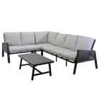 Gartenlounge mit Sofa und Couchtisch aus Aluminium - Label Viadurini