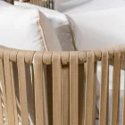 Gartenlounge aus weißem Aluminium und Stoff - Eugene Viadurini