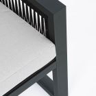 Gartenlounge im weißen oder schwarzen Aluminiumdesign – Milk Rain Viadurini