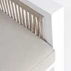 Gartenlounge im weißen oder schwarzen Aluminiumdesign – Milk Rain Viadurini